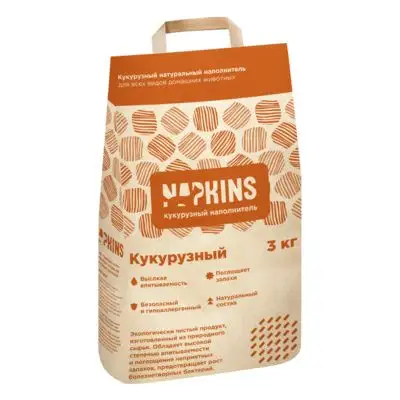 Купить napkins кукурузный наполнитель для кошек