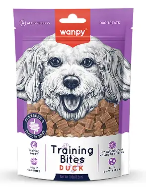Купить wanpy dog лакомство для собак "Тренировочные кусочки" из утки 