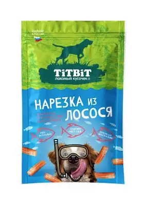 TiTBiT лакомство для собак нарезка из лосося