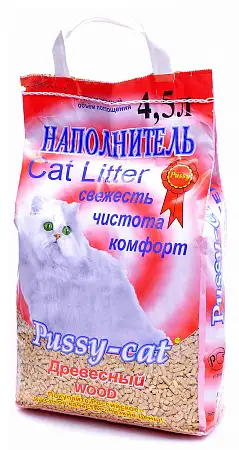 Купить pussy-cat древесный наполнитель для кошек