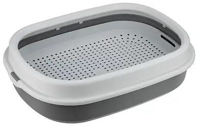 HOMECAT Frost Touch туалет для кошек с низким бортом и сеткой смоки