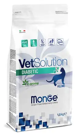 Купить monge vetsolution cat diabetic сухой корм для кошек при сахарном диабете